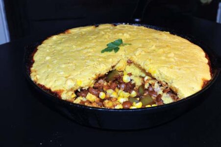 Barbecued Bean Cornbread Supper Recipe Image